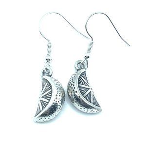 Brighton Orange Slices Citrus Fruit Florida State Cute Custom Silver Earrings